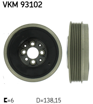 SKF VKM 93102 Puleggia cinghia, Albero a gomiti